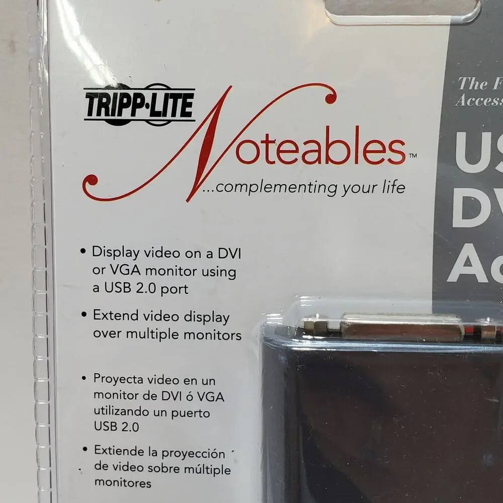 Tripp-Lite Adapter Notables USB to DVI/VGA 512 MB Memory New